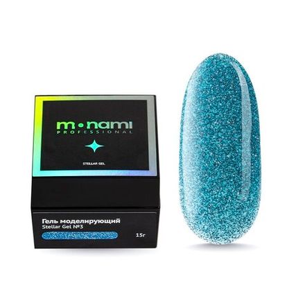 Monami Гель Stellar Gel 03 для моделирования ногтей светоотражающий, 15 гр