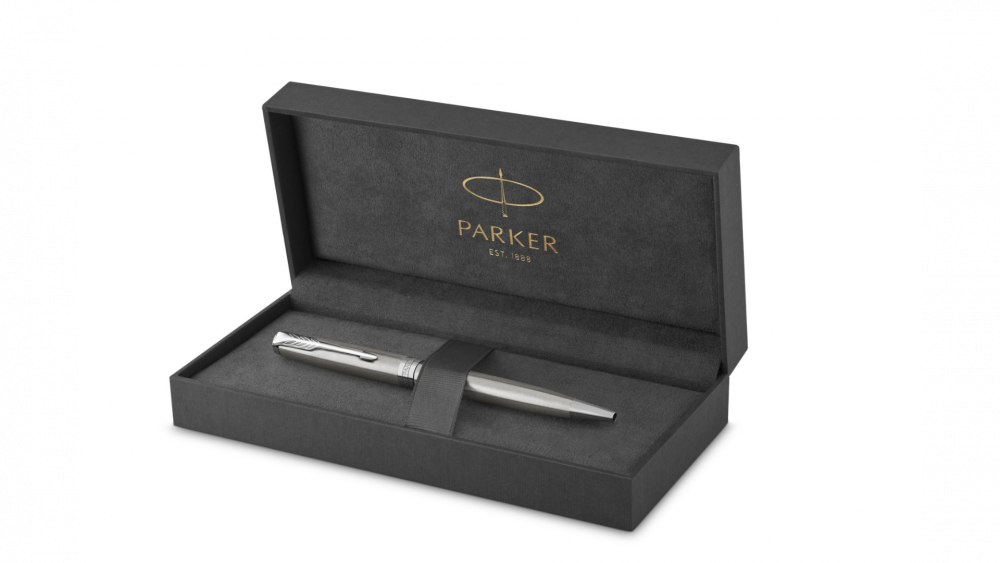Шариковая ручка Parker Sonnet 1931512 , Stainless Steel CT, стержень: M, цвет чернил: black , в подарочной упаковке