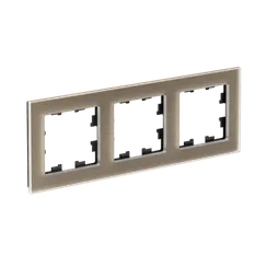 Рамка стеклянная на 3 поста Systeme Electric AtlasDesign Nature Шампань ATN320503