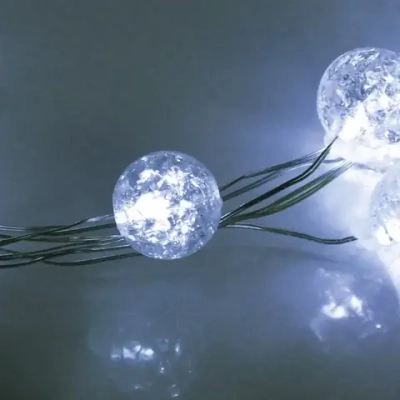 Гирлянда для дома «Жемчужина» на батарейках 2,0 м 20 ламп LED, d-1 см, 3 реж., IP-20, Белый