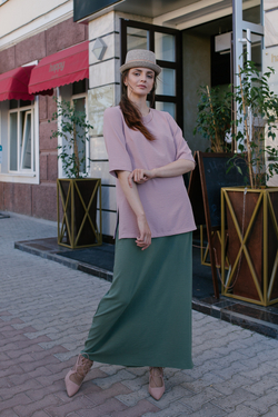 Юбка-макси Mila Bezgerts 2826АЕ, цвет Спаржа, размер 54