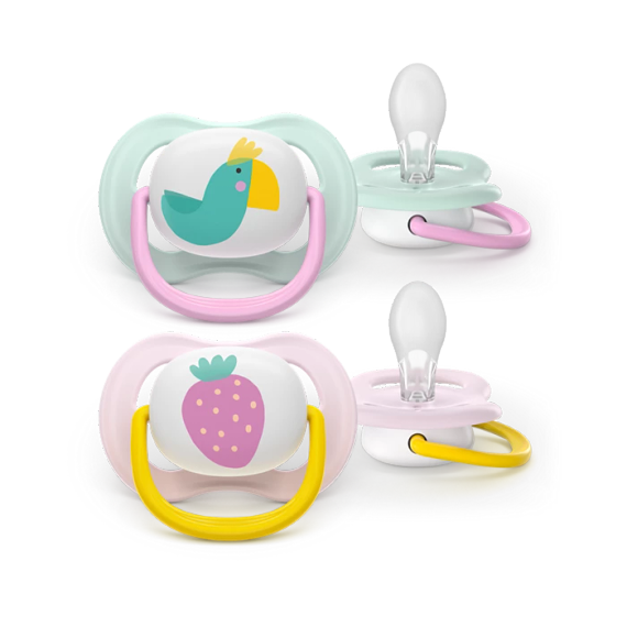 Əmzik\  Ultra air soother,  0-6m, deco girl, 2-pack