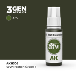 Акриловая краска WWI French Green 1 3GEN AFV, 18мл