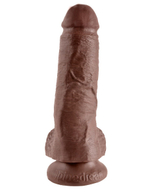 Коричневый фаллоимитатор 8 Cock with Balls - 21,3 см. (Цвет: коричневый)