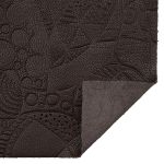 Кожа натуральная в листах фактурная А5 (21*14,8см) Абстракция с кругом, 100% кожа (03 темно-коричневый) 7004