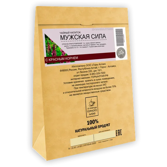 Чайный напиток "Мужская сила" с красным корнем 100 гр