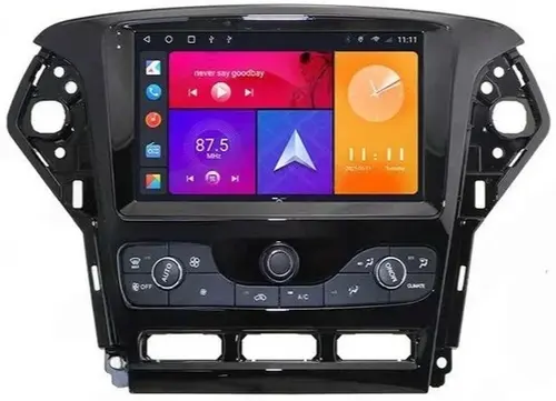 Магнитола для Ford Mondeo 4 2010-2014 - Kuberg OL-9281-2 (рамка 9") QLed+2K, Android 12, Быстрая, CarPlay, 4G SIM-слот, блок климата в комплекте