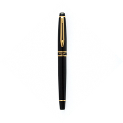 Ручка-роллер Waterman Expert 3, цвет: Black Laque GT, стержень: Fblk