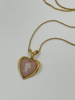 Кулон в виде сердца Wedgwood розовый