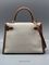 Сумка с ручкой кремовая с коричневой отделкой от Hermès BP5-585596 — фото 2 [TG e1f965759509-002]