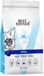 Сухой корм Best Dinner Vet Profi Renal Бест Диннер Ренал диета для взрослых кошек поддержание функции почек 400 г