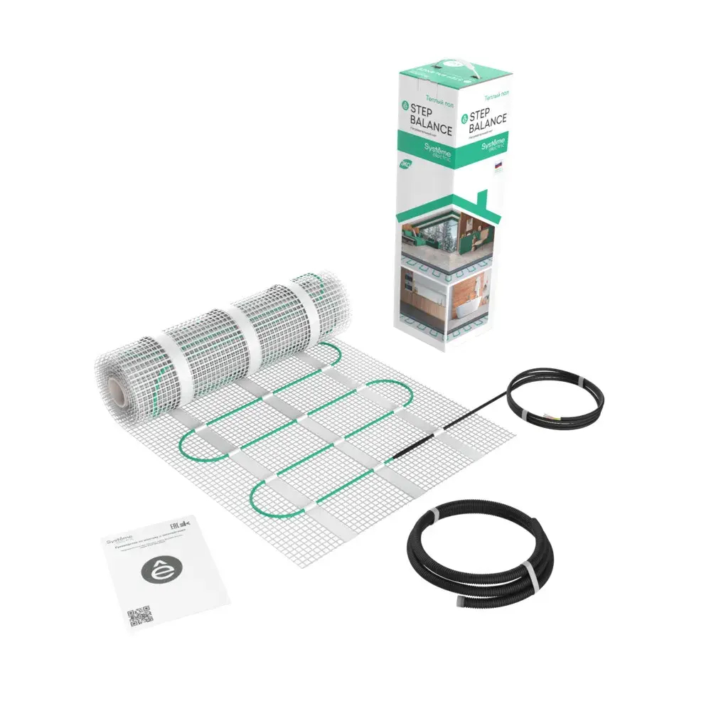 STEP BALANCE Мат нагревательный (теплый пол) SBM150100, 150 Вт/м2, 1500 Вт, 10 м2