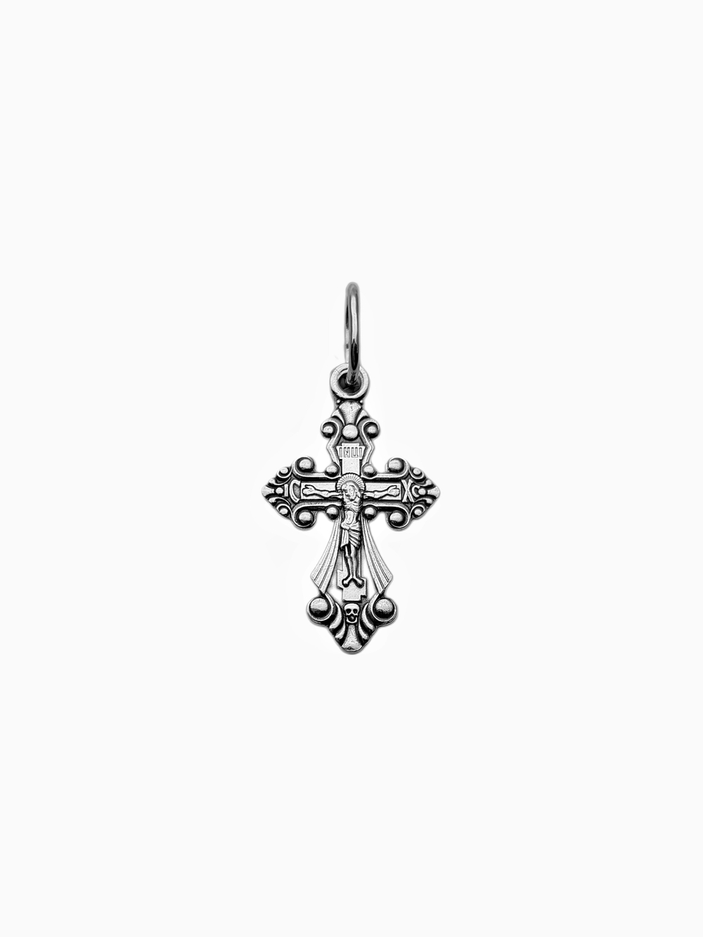 Крест из серебра/Чернение/С подвижным ухом