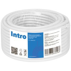 Коаксиальный кабель Intro I-R6PVC-20 антенный для телевизора RG6 CCS PVC 75Ом 20м | Intro