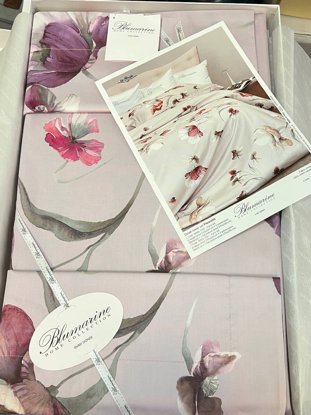 Постельное белье 2 спальное евро макси Blumarine Fleurette Ribes розовое