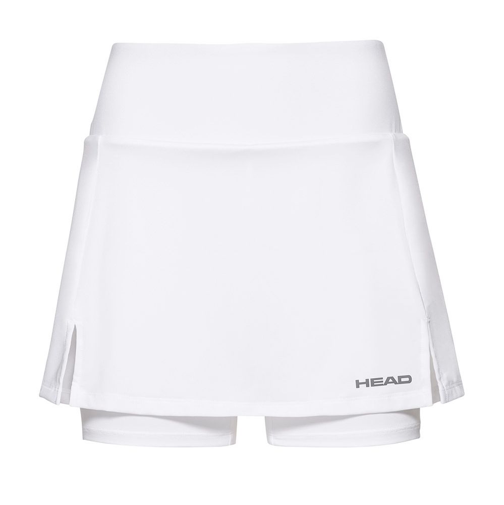 Юбка-шорты тренир. жен. HEAD Club Basic Skort Long W 814539-WH-S,р.S,92%полиэстер,8% эластан,белый