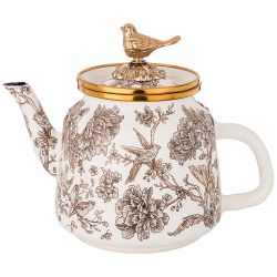 ЧАЙНИК ЭМАЛИРОВАННЫЙ AGNESS, СЕРИЯ ROYAL GARDEN 1,0Л ПОДХОДИТ ДЛЯ ИНДУКЦИОН.ПЛИТ
