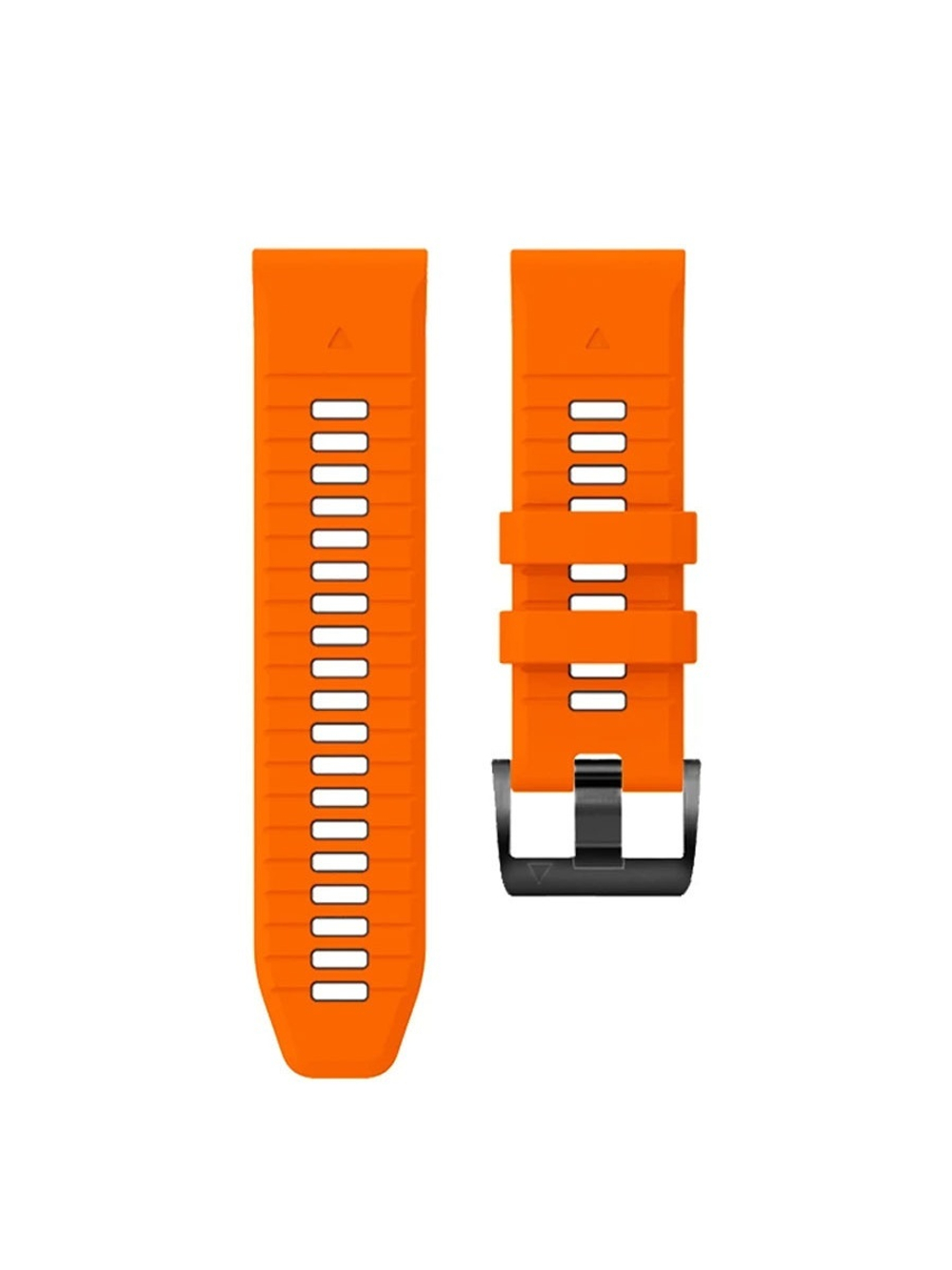 Ремешок двухцветный QuickFit 26 мм для Garmin Fenix 7x/6x/5x/5x plus/3, Descent, Tactix, Enduro, D2, Instinct 2X силиконовый (S26-PRO7X-2-ORGB)