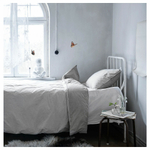 Комплект постельного белья IKEA BLAVINDA (БЛОВИНДА), Двуспальный, Серый, 240x220, 50x80 см