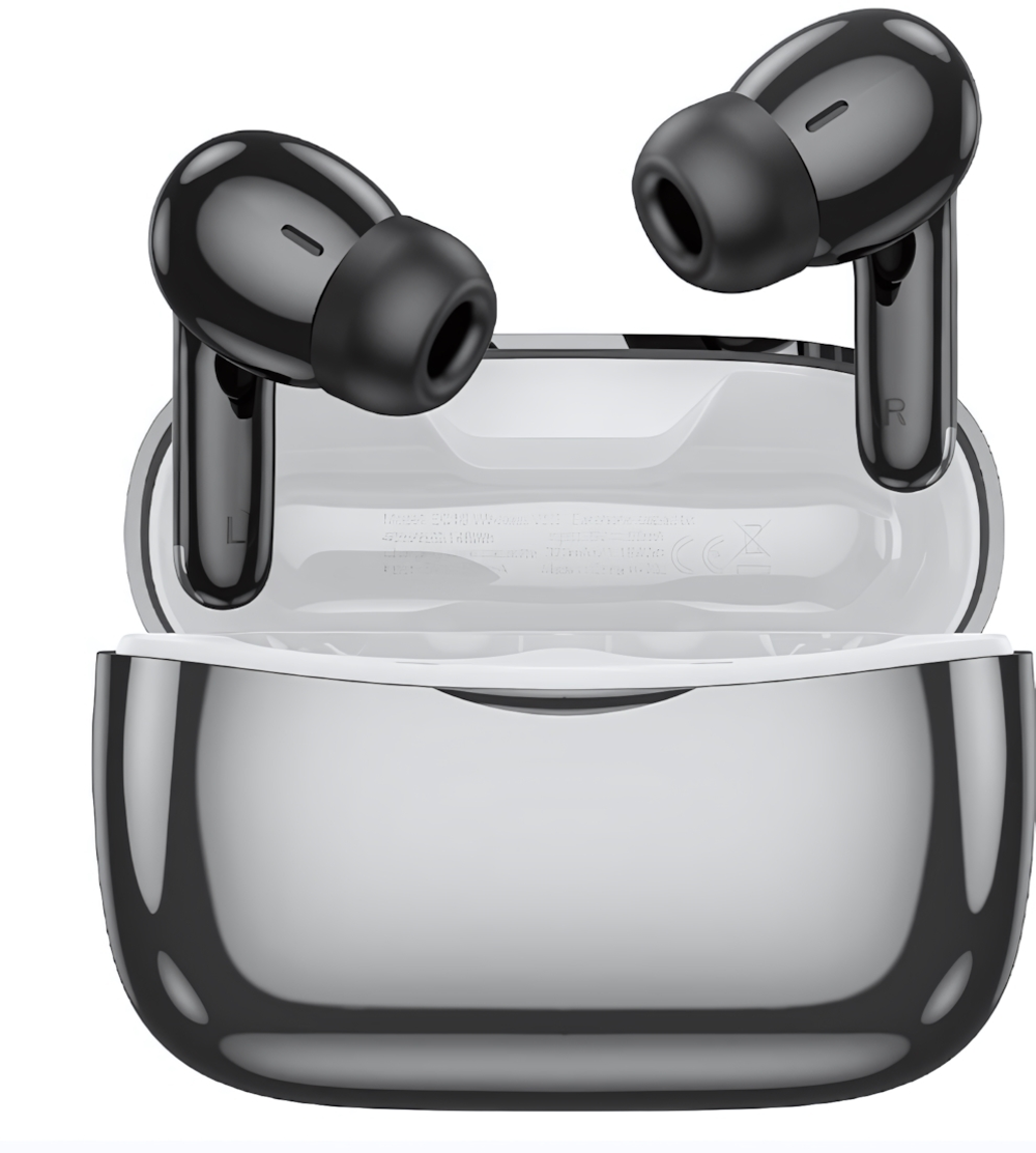 Bluetooth - гарнитура HOCO EQ16 ANC, TWS вакуумные, BT5.3, 40/320mAh Black Glaze