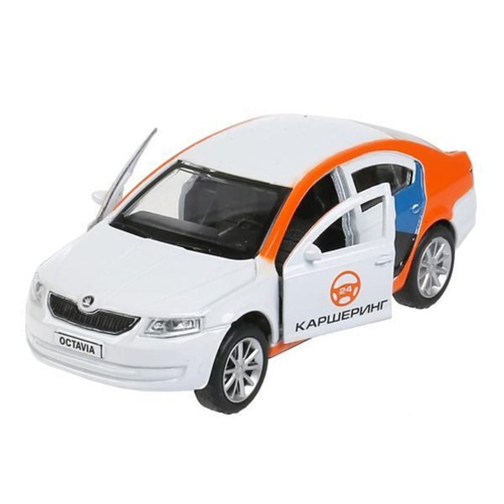 Модель SKODA OCTAVIA КАРШЕРИНГ, 12 см, белый