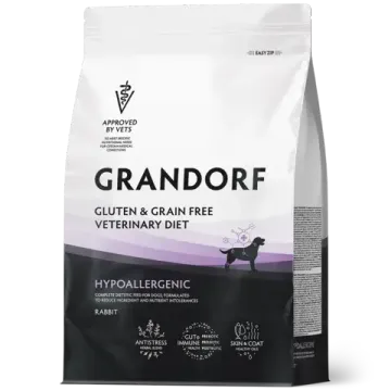 GRANDORF Vet Hypoallergenic Сухой корм диетический для собак с пищевой аллергией или пищевой непереносимостью, с кроликом 3 кг