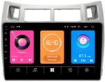 Магнитола для Toyota Vitz 2, Yaris 2 2005-2011 (рамка серебро) - GT9-100 на Android 10