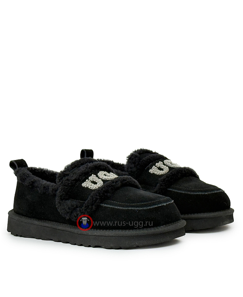 UGG CLASSIC FAT DING SLIP ON Black