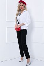 БЛУЗКА ПОРТОВЕНО (ВАЙТ БЛЭК) Bellovera (Акция)