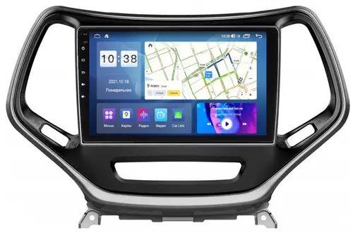 Магнитола для Jeep Cherokee 2014+ - Parafar PF999UHD на Android 13, Быстрая, QLED, CarPlay, 4G SIM-слот