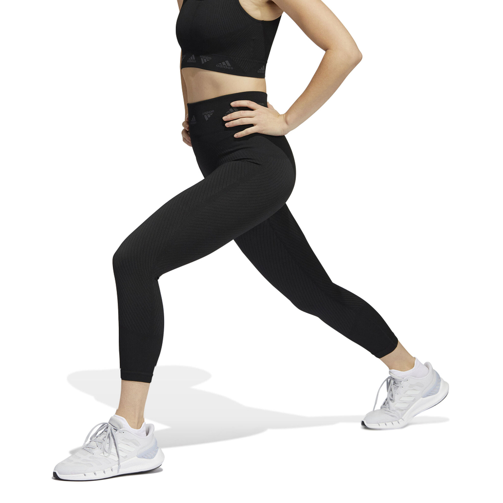 Женские теннисные брюки adidas Aeroknit Branded 7/8 Tight Women - Black