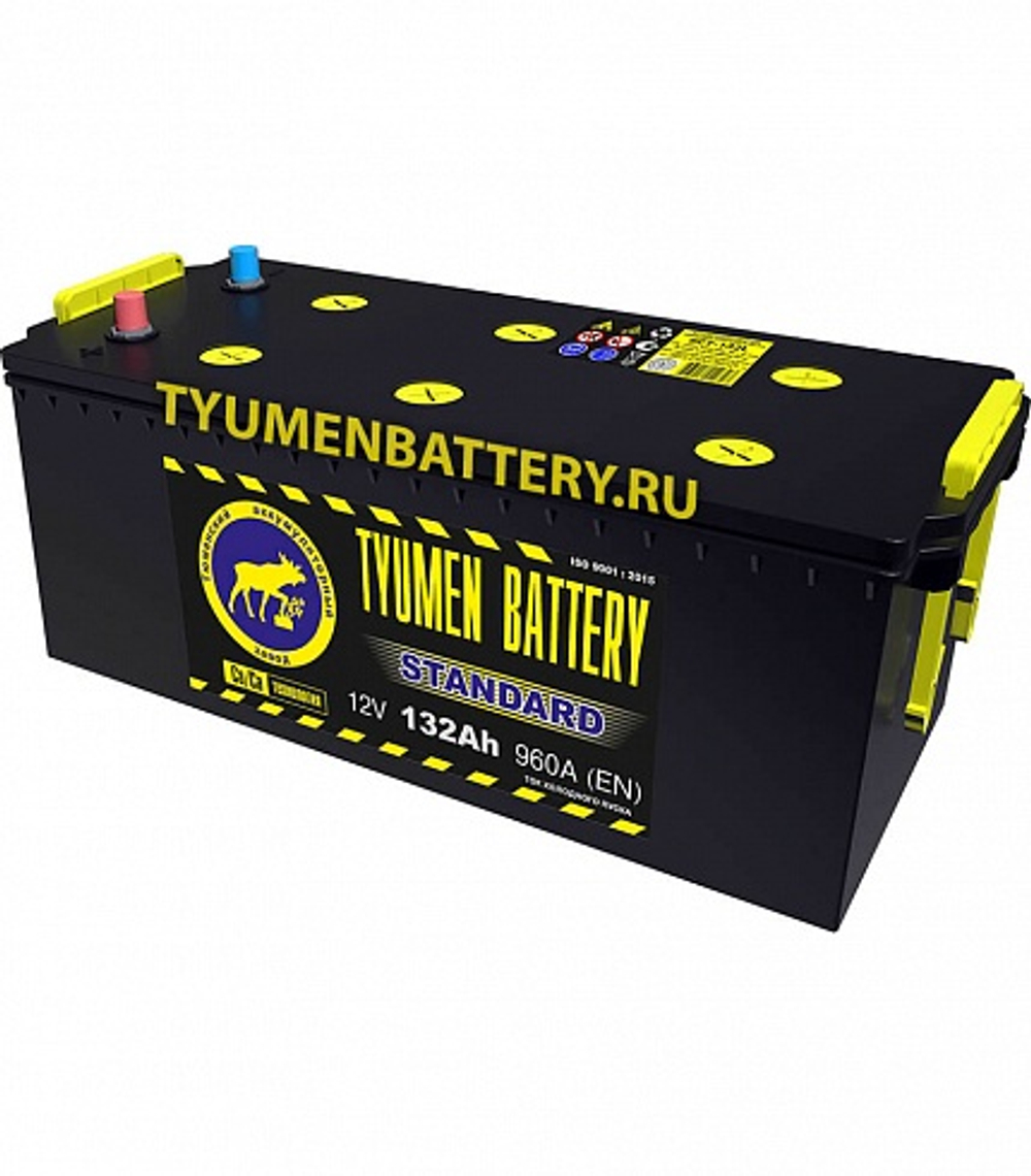 Аккумулятор 6СТ-132 А.ч., о.п., R+, TYUMEN Battery Standard