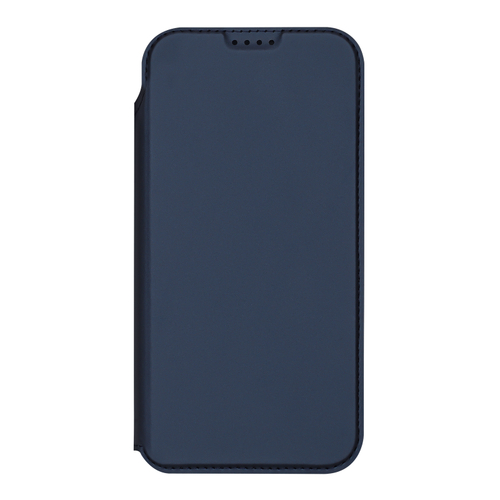 Чехол книжка из кожи синего цвета для iPhone 18 Pro и 17 Pro, серия Skin Pro Series от Dux Ducis