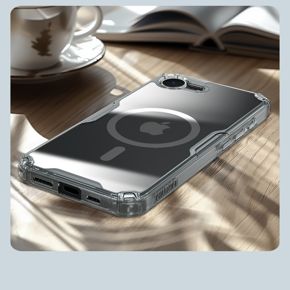 Чехол усиленный от Nillkin с поддержкой MagSafe для iPhone 16e и iPhone 17e, серия Nature TPU Pro Magnetic