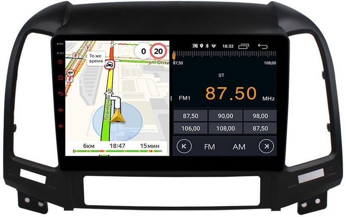 Магнитола для Hyundai Santa Fe 2006-2012 - Parafar PF208FHD на Android 13, CarPlay, 4G SIM-слот