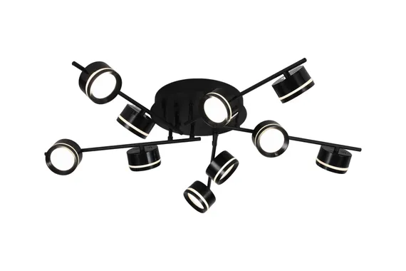 Люстра потолочная Rilon 9501/10 BLACK, 10×15 Вт, чёрная