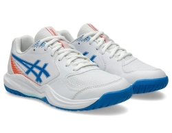 Детские теннисные кроссовки Asics Gel-Dedicate 9 GS - white/directoire blue