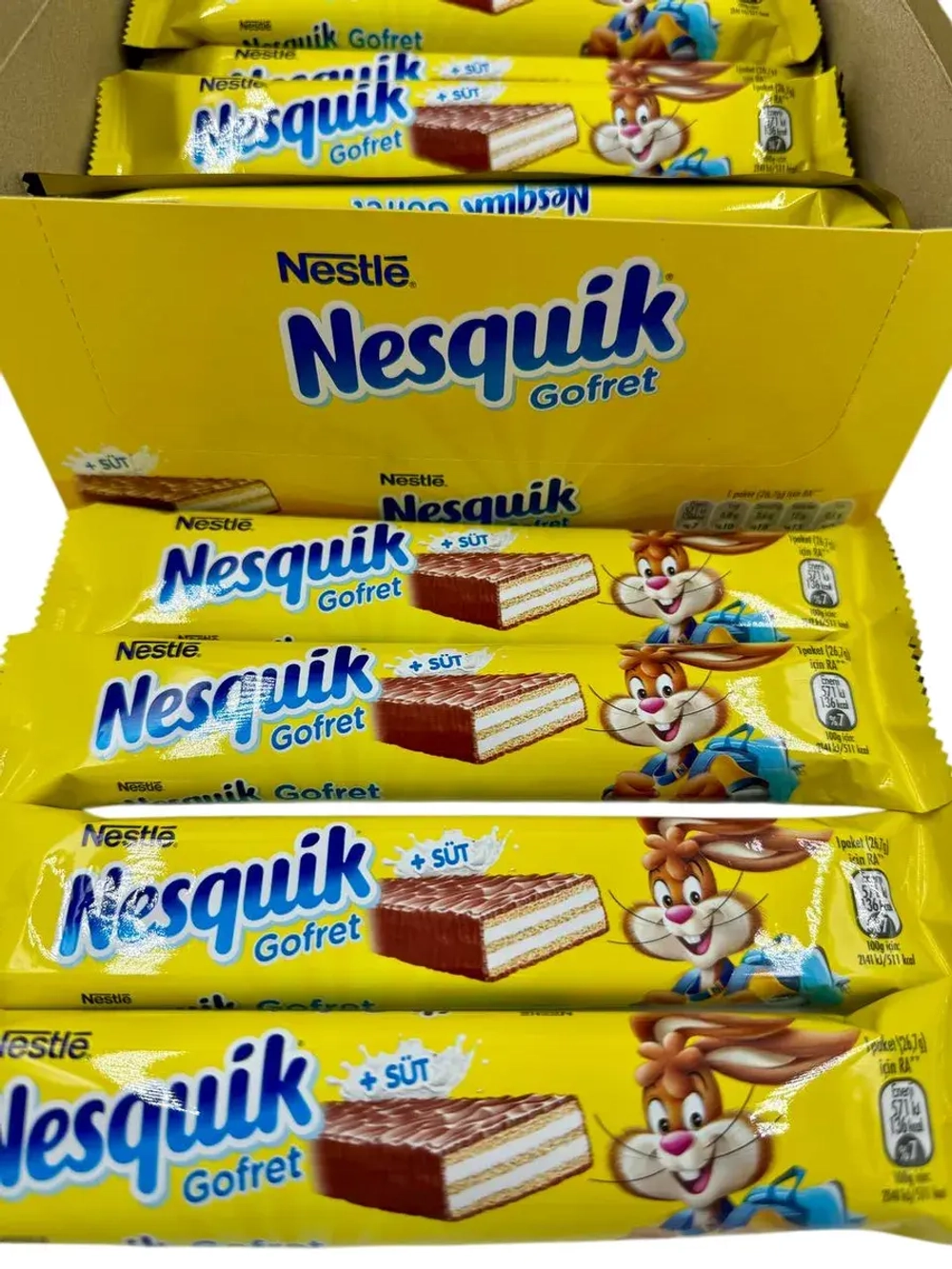 Nesquik Вафельный молочный батончик Несквик Gofret 30шт