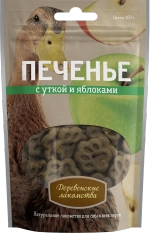ДЕРЕВЕНСКИЕ ЛАКОМСТВА Печенье с уткой и яблоками, 100 г