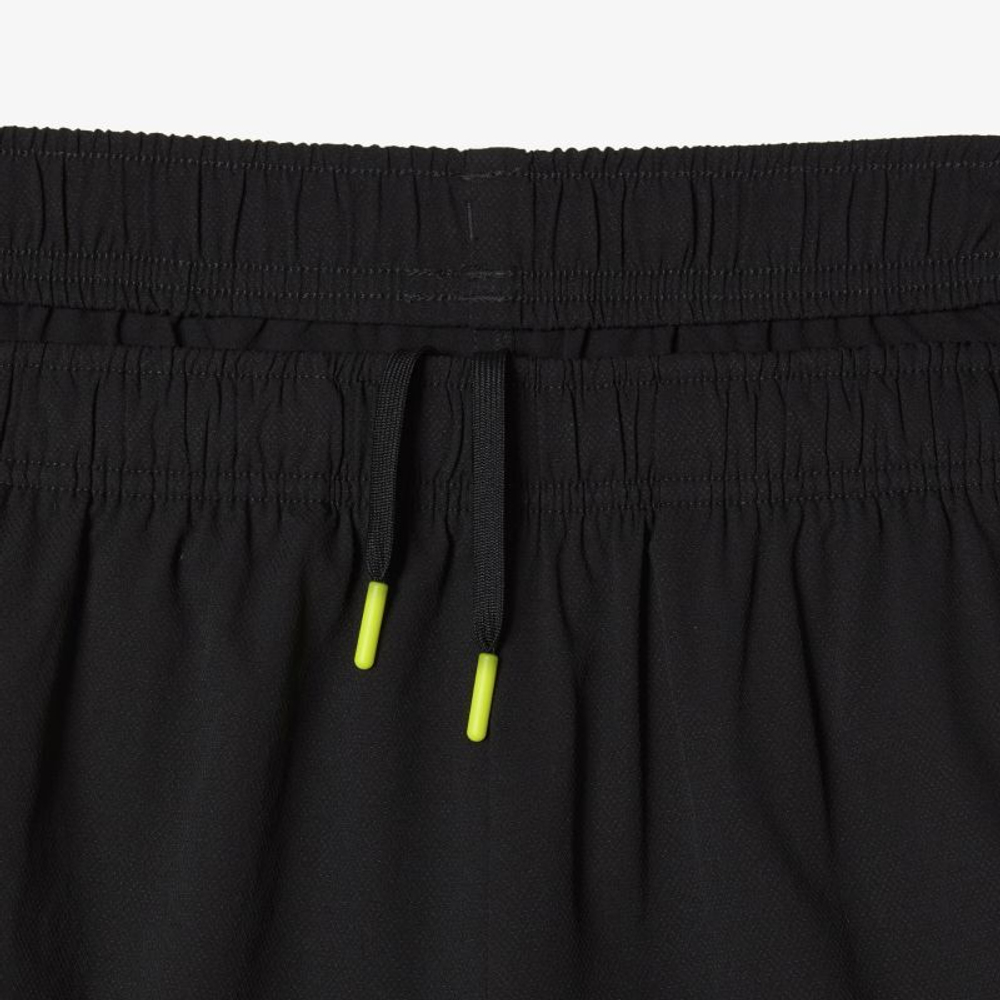 Мужские теннисные шорты Lacoste Recycled Polyester Tennis Shorts - black/blue/yellow