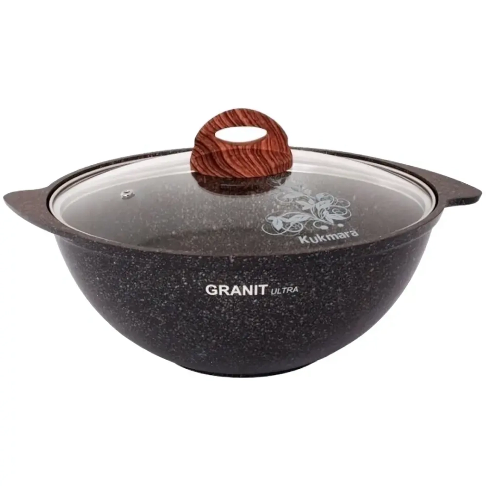 Казан для плова 3,5л со стекл. крышкой, АП линия «Granit ultra» (original)