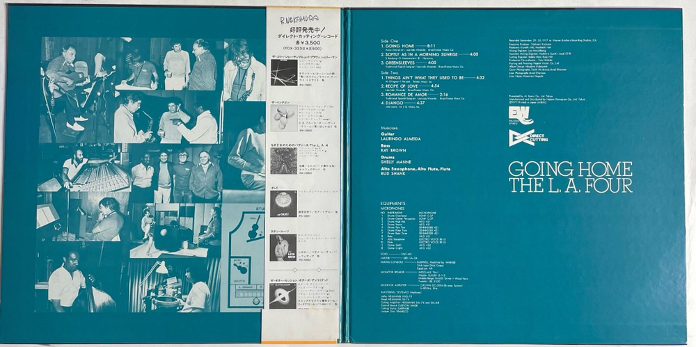 Винтажная виниловая пластинка LP The L.A. Four Going Home (Japan 1977) (Obi)