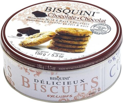 Печенье Bisquini с кусочками шоколада, 150 г (Дания)