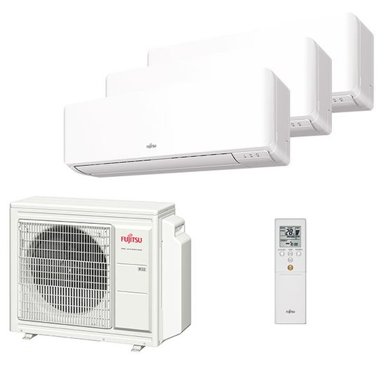 Мультисплит система на 3 комнаты Fujitsu ASYG07KMCC x 3 / AOYG18KBTA3