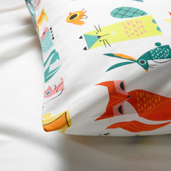 IKEA LATTJO  (ИКЕА ЛАТТЙО)  -  Пододеяльник и наволочка - Животные/разноцветный 150x200/50x60 см