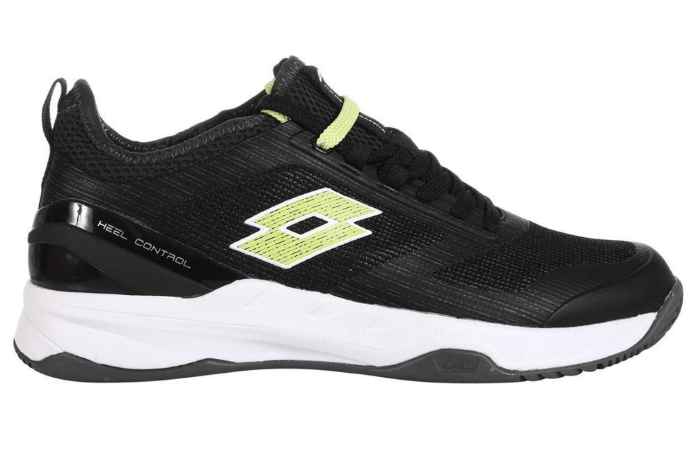 Мужские теннисные кроссовки Lotto Mirage 200 Clay - all black/sharp green/asphalt