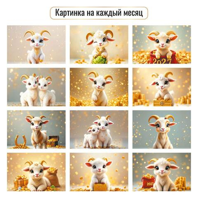 Календарь отрывной на магните 2027 "Символ года" 10329 (Квадра)