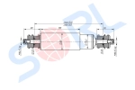Амортизатор подвески для АМАЗ 180/340, I/I 20x80/20x80 (103Т-2905006) SORL