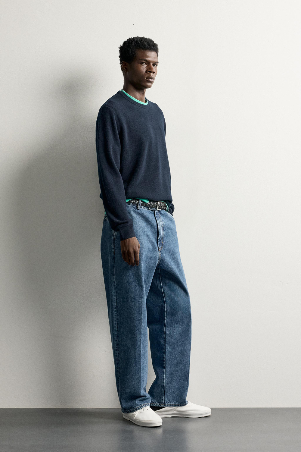 СВИТЕР КЛАССИЧЕСКОГО КРОЯ ИЗ СМЕСОВОЙ ШЕРСТИ — ZARA