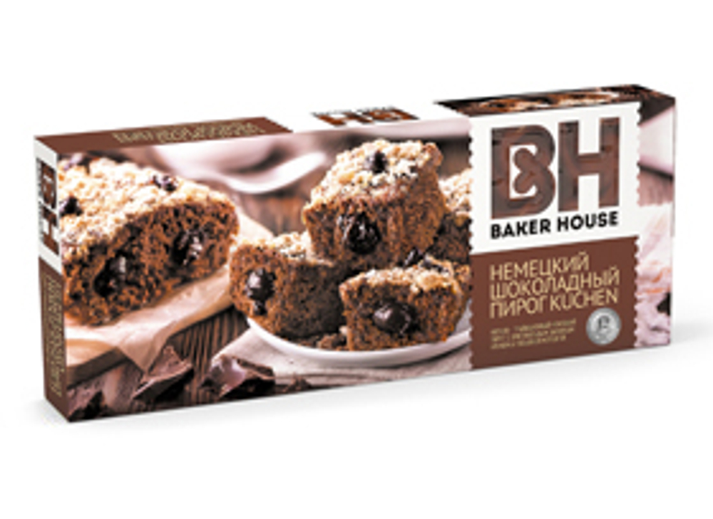 Пирог бисквитный KUCHEN шоколадный Baker House 350г (8шт)